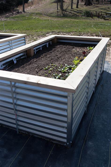 sheet metal for garden beds|galvanized steel raised garden bed.